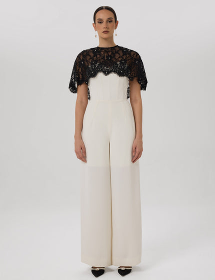 Soft Reveal Jumpsuit Ivory Strapless Jumpsuit Front View