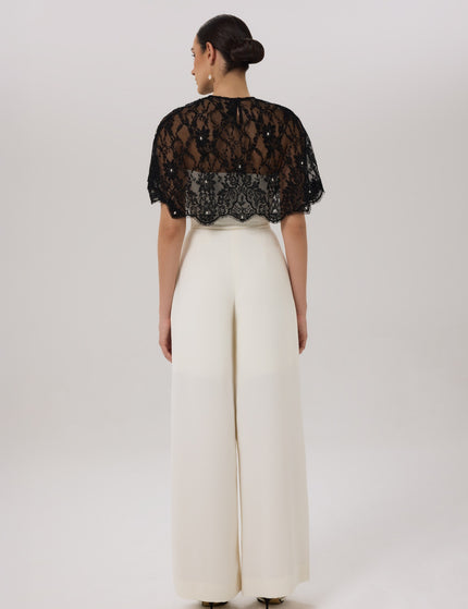 Soft Reveal Jumpsuit Ivory Strapless Jumpsuit Back View