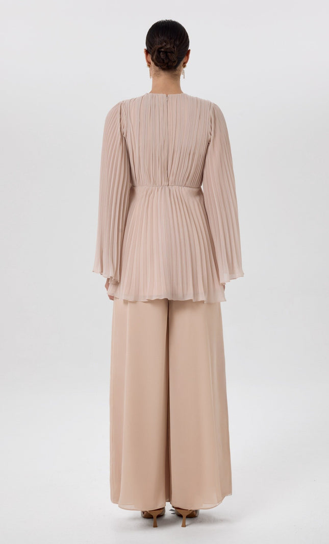 Whisper Fall Pleated Co-Ord Set Back View