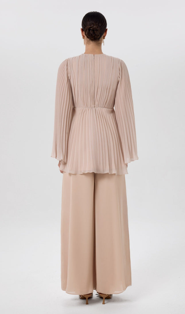 Whisper Fall Pleated Co-Ord Set Back View